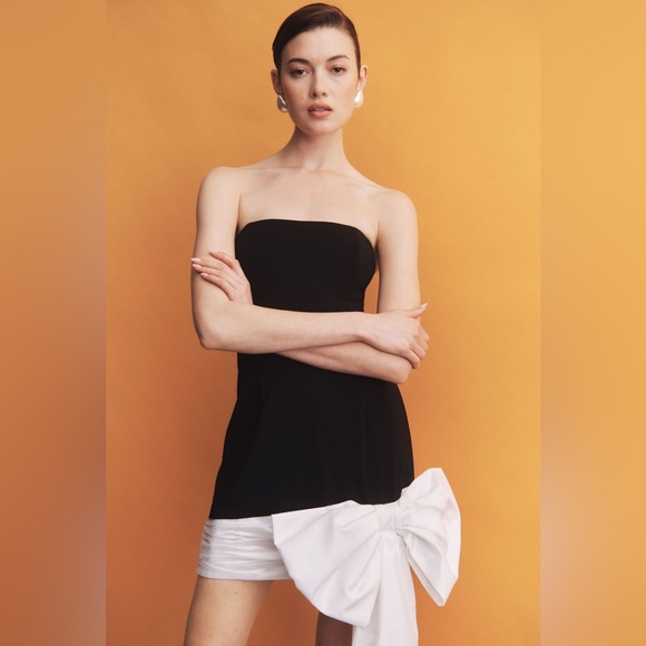 Anthropologie Dresses & Skirts - Anthropologie Hutch Strapless Oversized Draped Bow Mini Dress
